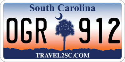 SC license plate OGR912