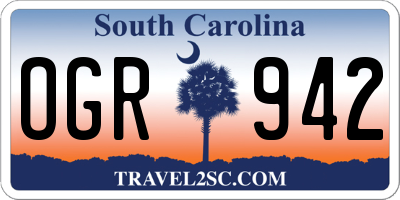 SC license plate OGR942
