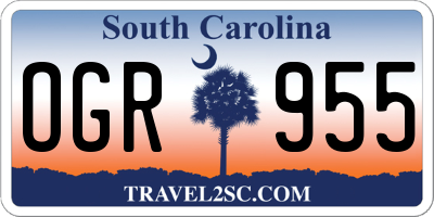 SC license plate OGR955