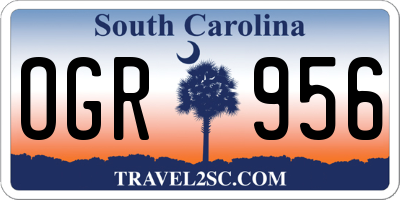 SC license plate OGR956