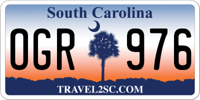 SC license plate OGR976