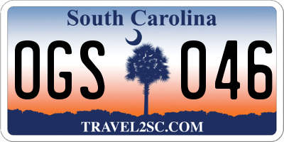 SC license plate OGS046