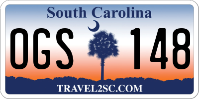 SC license plate OGS148