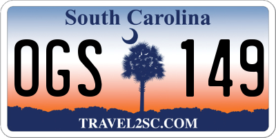 SC license plate OGS149