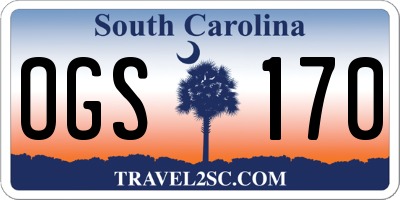 SC license plate OGS170