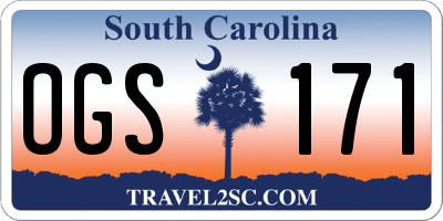 SC license plate OGS171