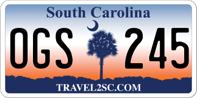 SC license plate OGS245