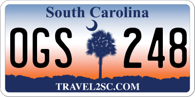 SC license plate OGS248