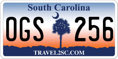 SC license plate OGS256