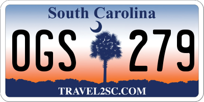 SC license plate OGS279