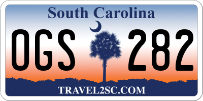 SC license plate OGS282