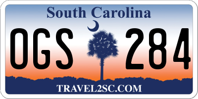 SC license plate OGS284