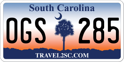 SC license plate OGS285