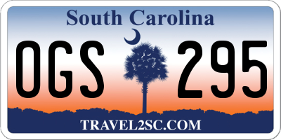 SC license plate OGS295