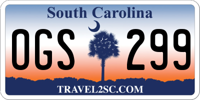 SC license plate OGS299
