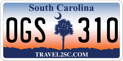 SC license plate OGS310