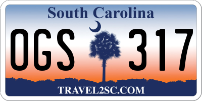 SC license plate OGS317
