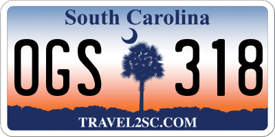 SC license plate OGS318