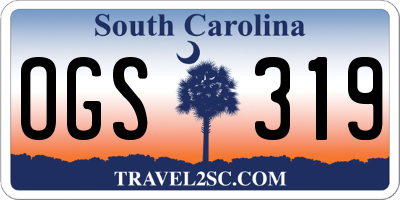 SC license plate OGS319