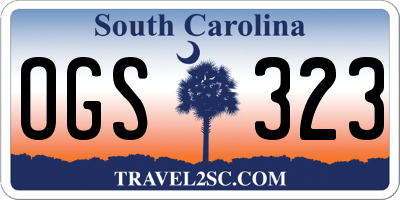 SC license plate OGS323
