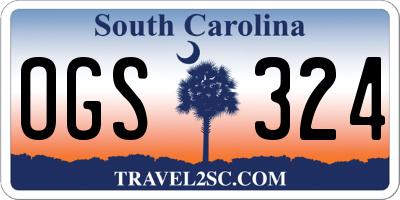 SC license plate OGS324