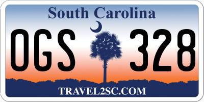 SC license plate OGS328