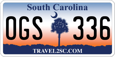 SC license plate OGS336