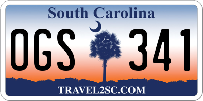 SC license plate OGS341