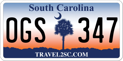 SC license plate OGS347