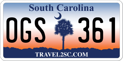 SC license plate OGS361