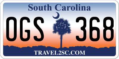 SC license plate OGS368