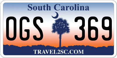 SC license plate OGS369