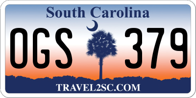 SC license plate OGS379
