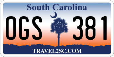 SC license plate OGS381