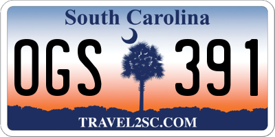 SC license plate OGS391