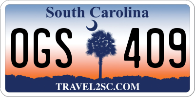 SC license plate OGS409