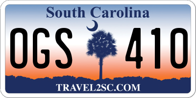 SC license plate OGS410