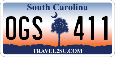 SC license plate OGS411