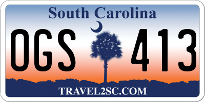 SC license plate OGS413