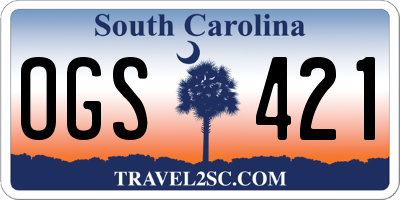SC license plate OGS421