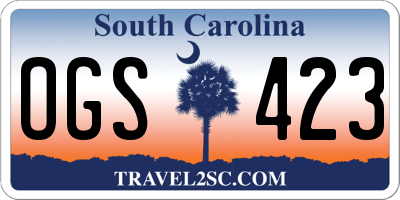 SC license plate OGS423