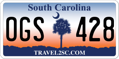 SC license plate OGS428
