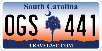 SC license plate OGS441