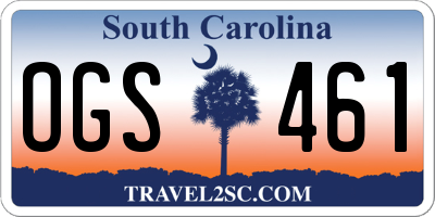 SC license plate OGS461