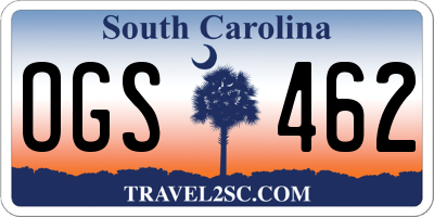 SC license plate OGS462