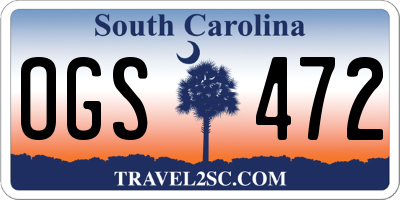 SC license plate OGS472