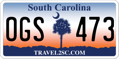 SC license plate OGS473