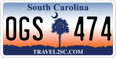 SC license plate OGS474