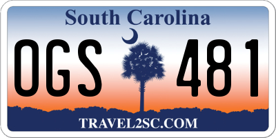 SC license plate OGS481