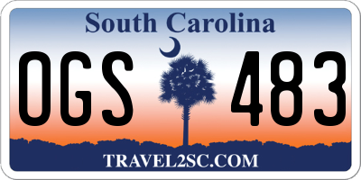 SC license plate OGS483